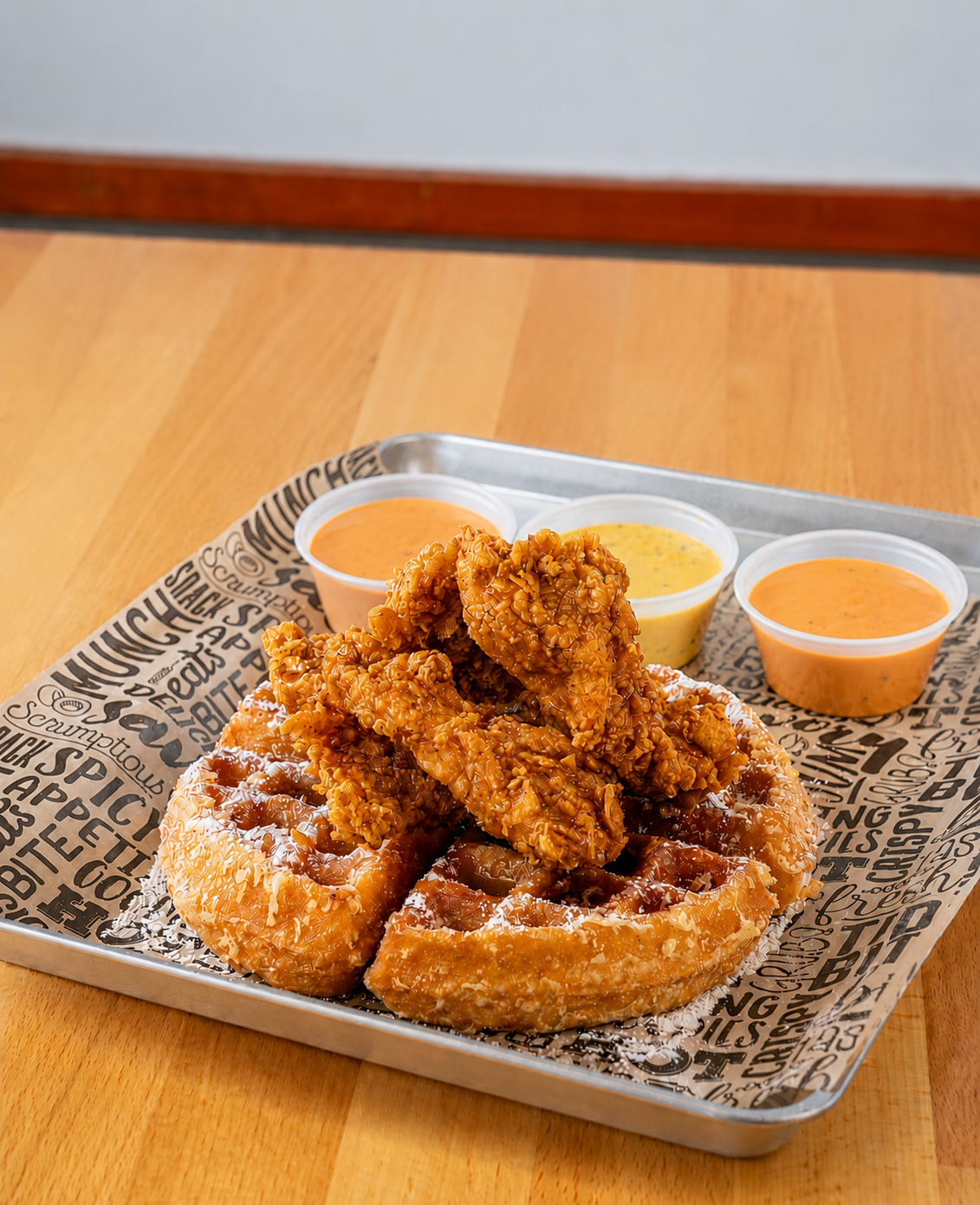 Chicken and waffles